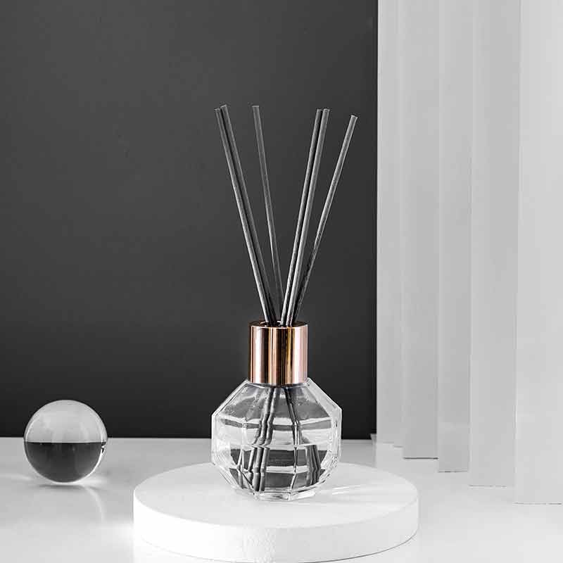 China Factory Pretty Living Room Clear 100ml Glass Reed Diffuser Bottles  factory and manufacturers