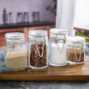 glass spices jar