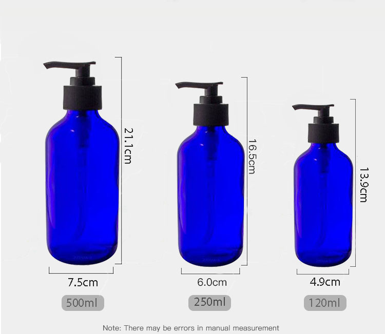 500ml Cobalt blue_Amber Empty Glass Bottle With Bla (1)