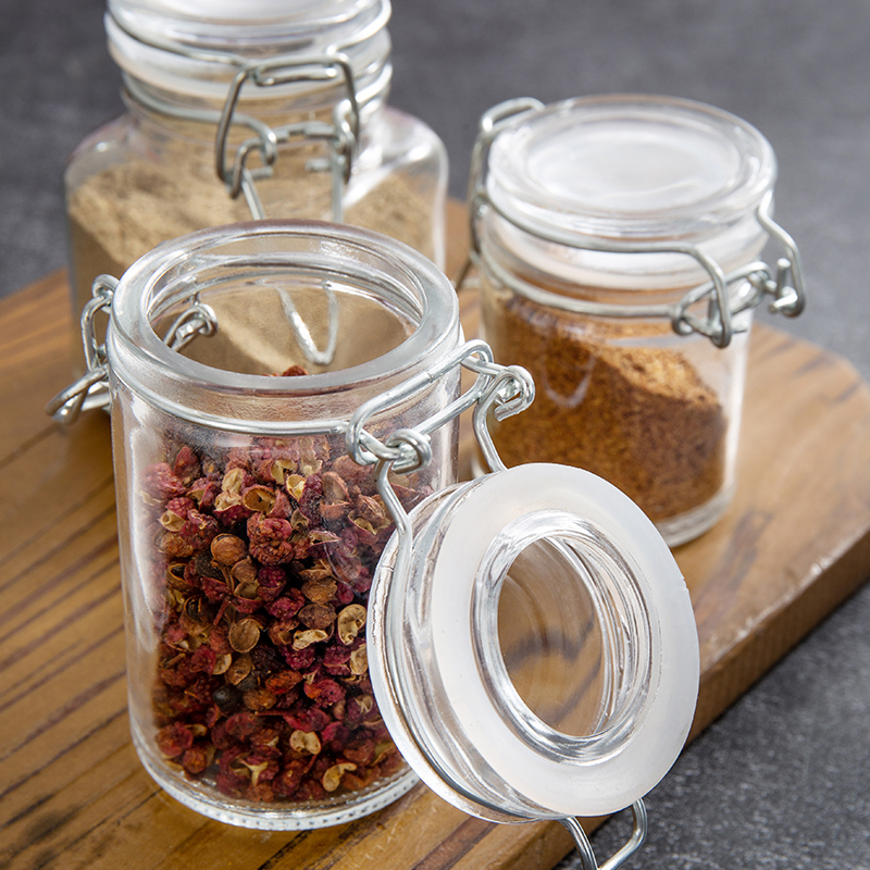 glass spices jar