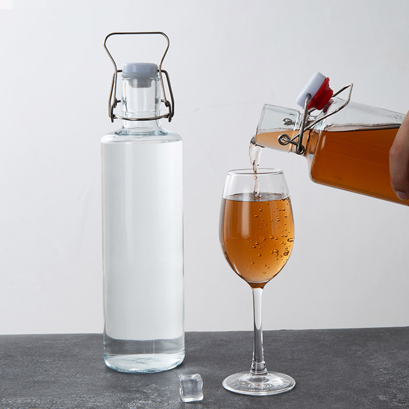 glass beverage bottle