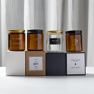 amber glass candle jars