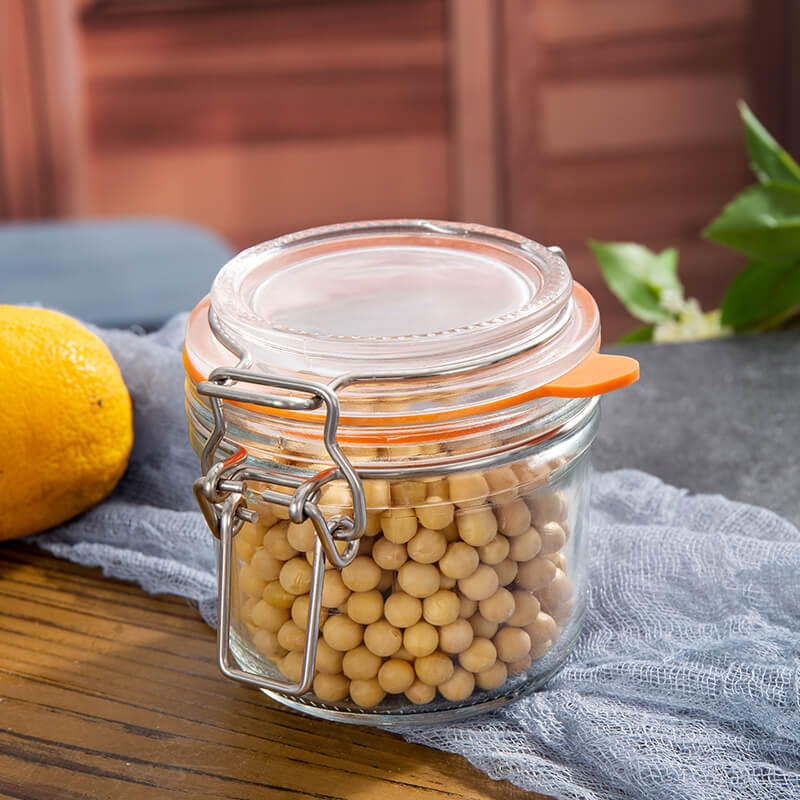 beans glass storage jar