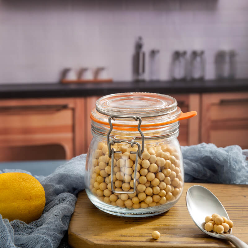 cereal glass storage jar