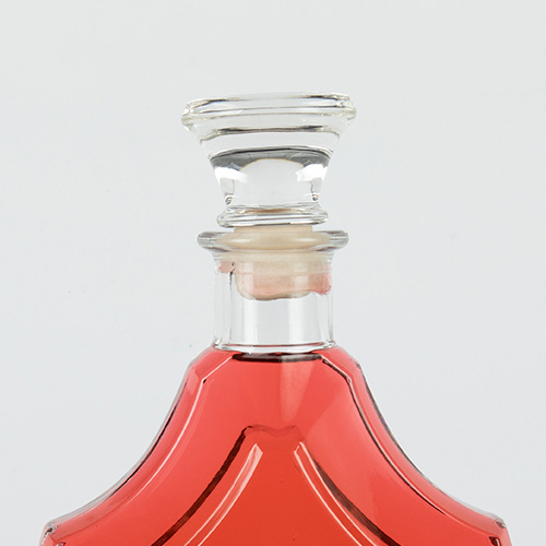 clear liquor bottle