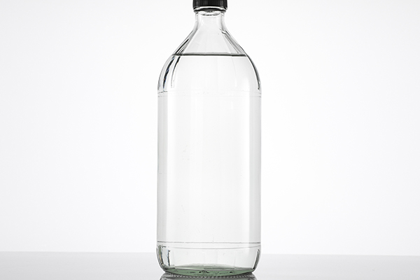clear rice vinegar bottle