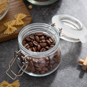 coffee bean glass jar