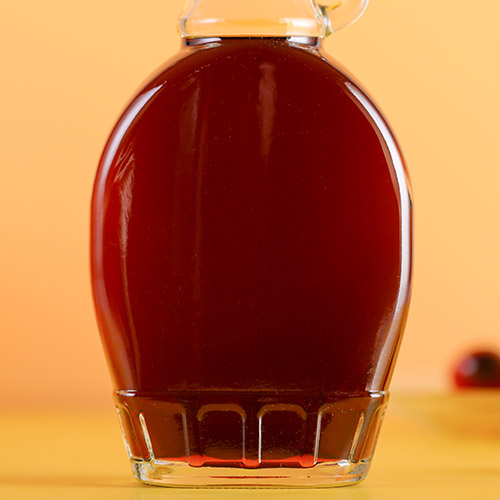 flat glass syrup bottle