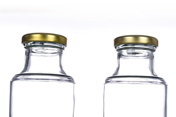 glass bottle with lug lid