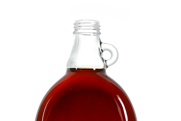 handle syrup glass bottle