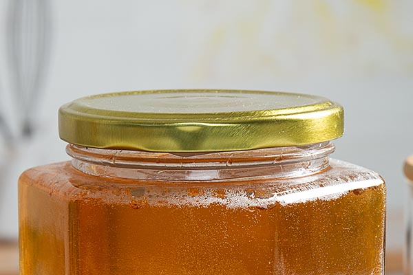 hexagon honey jar