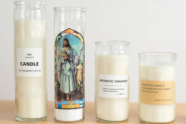religious candle jar