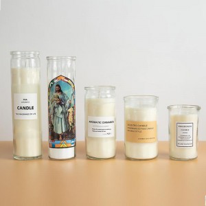 religious candle jar