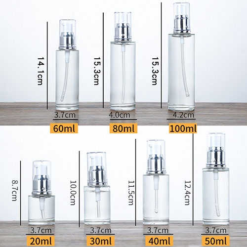 skincare glass lotion bottles