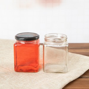 square chutney glass canning jar
