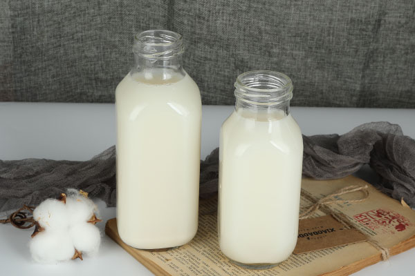square milk glass bottle