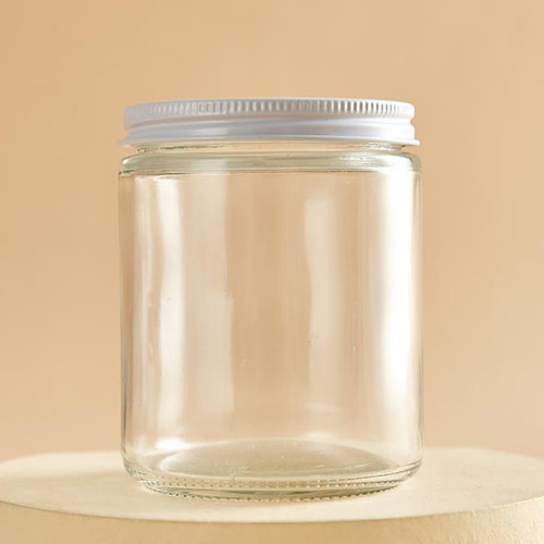 China Wholesale Straight Side Customized Clear Glass Candle Jar
