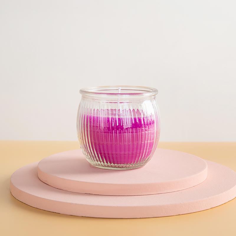 Weithalsiges Kerzenglas aus Glas